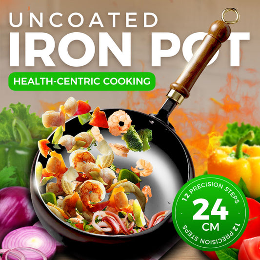 🍳Flash Sale🔥Professional-Grade Uncoated Iron Po⏳🚀55% OFF Today