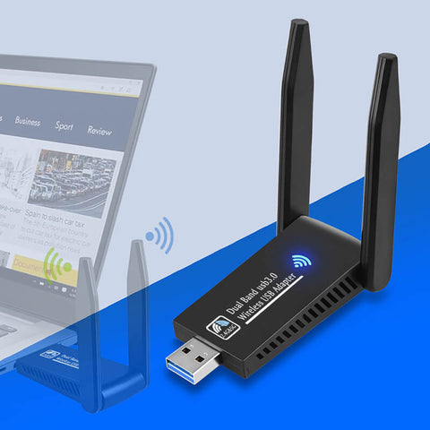 Tarjeta de red inalámbrica de 1300Mbps 5G Gigabit de doble banda