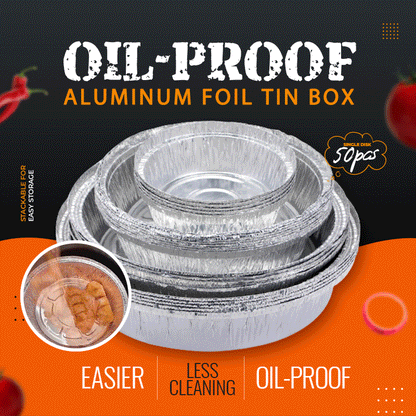 🔥Hot Sale - 55% OFF🔥Oil-Proof Aluminum Foil Tin Box