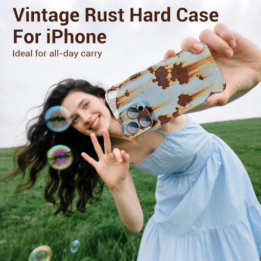 🏆📱Vintage Rust Hard Case For iPhone👑
