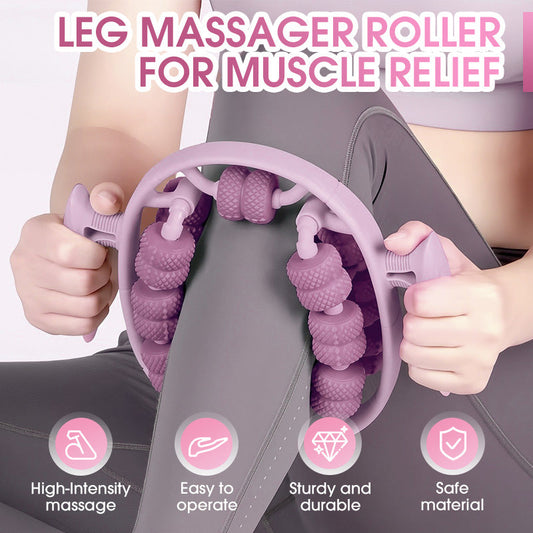 🦵 55% OFF NOW! 💆‍♀️ Leg Massager Roller - Deep Tissue Relief for Calf/Thigh Muscles, Portable & Ergonomic Design for Home/Office Use 🔥✨